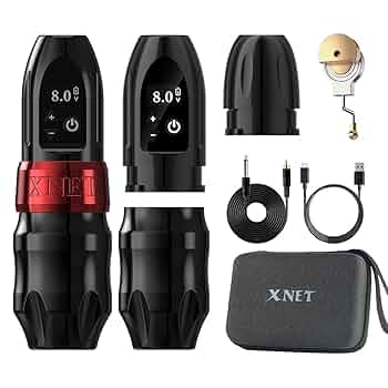 XNET Wireless　tattoo machine set Xnet Elite Professional Wireless Tattoo Machine Kit Rotary