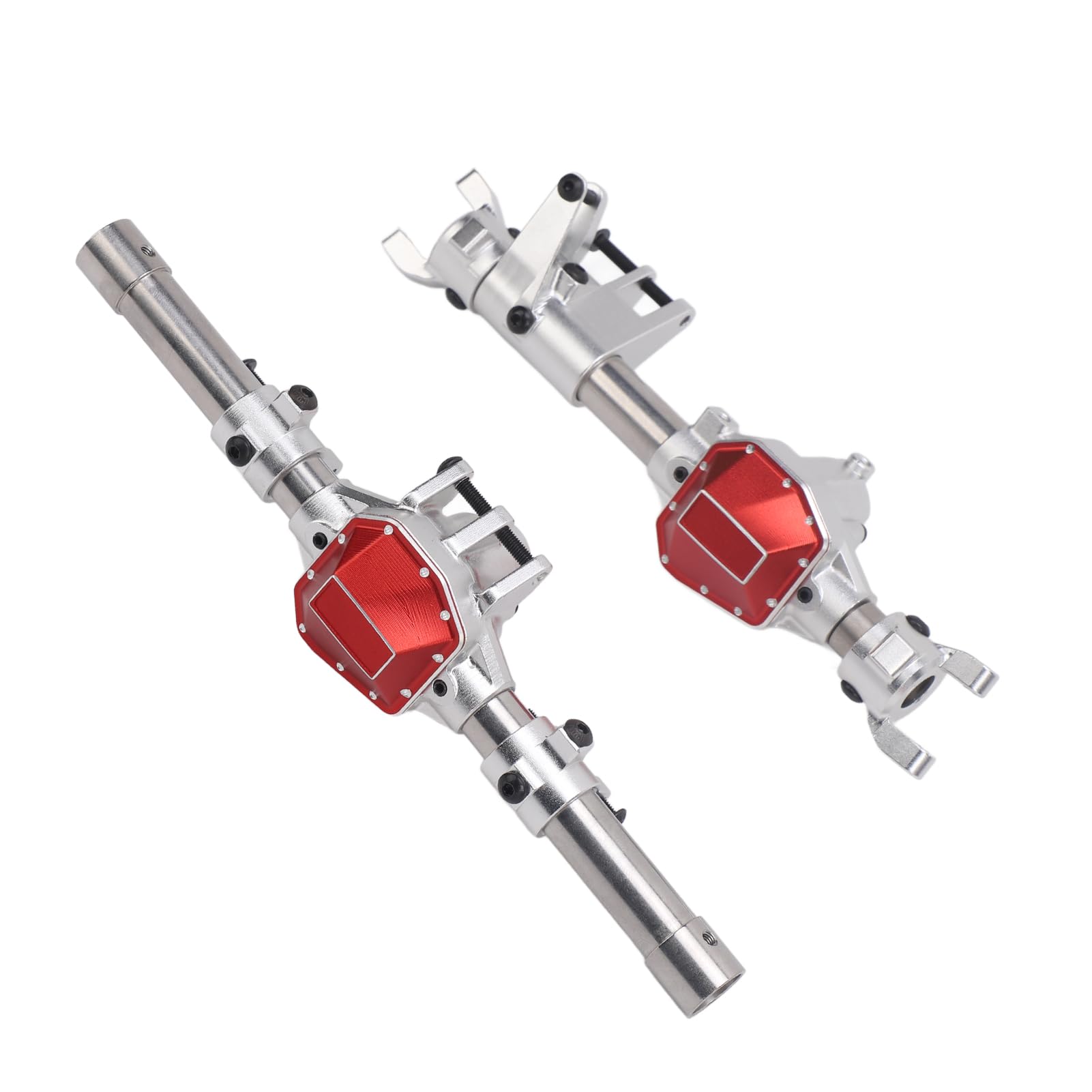 FILFEEL Stop Aluminium, Zestaw Przedniej Osi Tylnej ze Stali Nierdzewnej do Samochodu SCX10 PRO RC, Wykonany z Aluminium z Anodowanym Wykończeniem, Doskonała kompatybilność, łatwy w