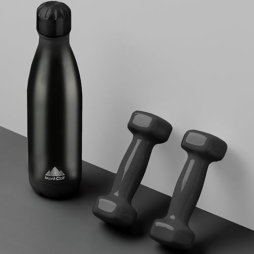 Miniatura 6 de Mont-Clair l'O - Botella de agua de acero inoxidable aislada al vacío, sin BPA, botella de bebidas frías 12 horas y calientes las 24 horas, metal,