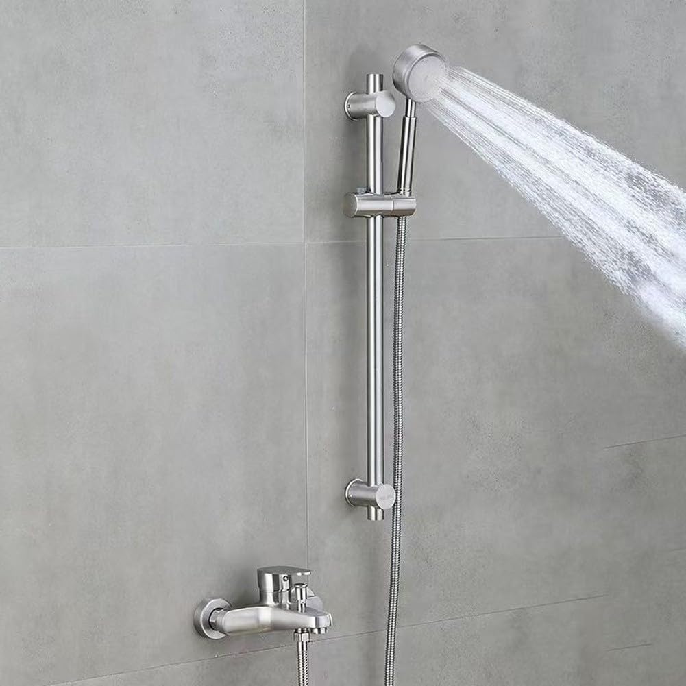 Miscelatore Termostatico per doccia Acciaio 304 con Valvola a Tre Vie per Vasca e Soffione Montaggio a Muro 16x18cm(shower head)