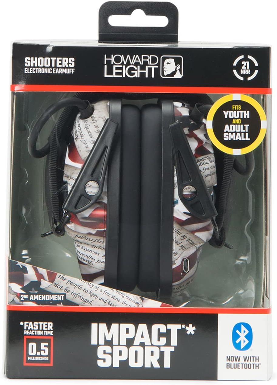 Howard Leight Impact Sport Bluetooth Shooting Earmuff, Black, 21dB Noise Attenuation, Unisex-Youth/Adults - Image 9