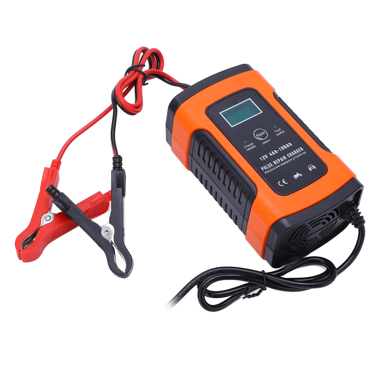 Smart Battery Charger LCD Display Pulse Repair Charger for Electric Vehicles (US Plug)