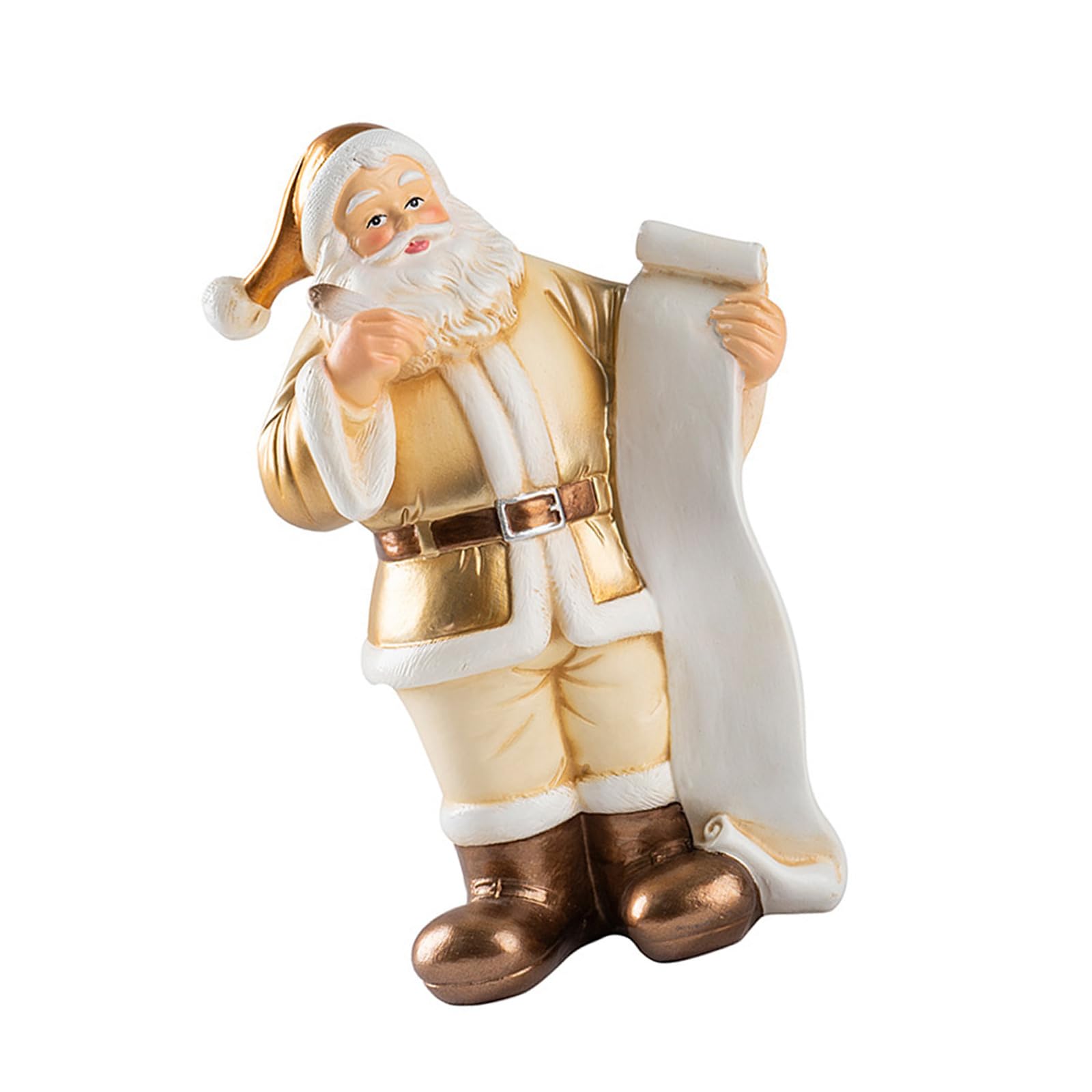 Hsioluted Christmas Santa Clauses Figurine, Resin Santa Clauses Statues Table Ornament for Home Table Fireplaces Decorations Resin Figurine