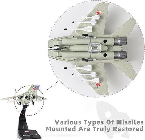 Miniatura 7 de 1100 MIG-29 Fulcrum Metal Fighter Model Kit de simulación militar modelo de avión aleación militar pre-construcción adornos adecuados para colección