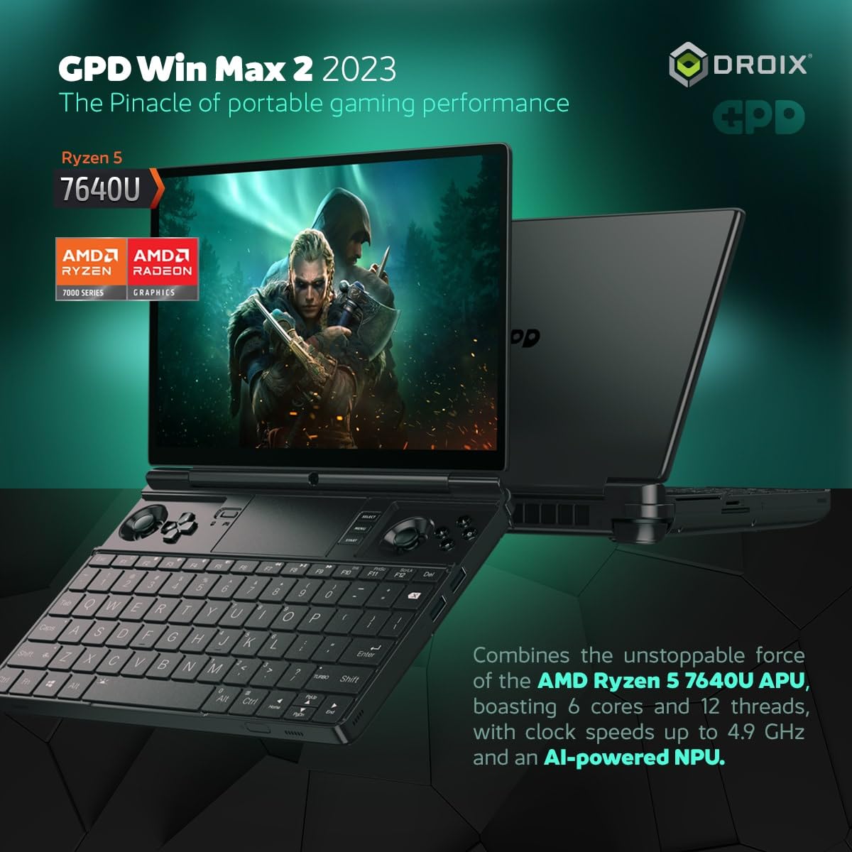 Amazon.com: GPD Win MAX 2 2023 Handheld Gaming PC, AMD Ryzen 7 