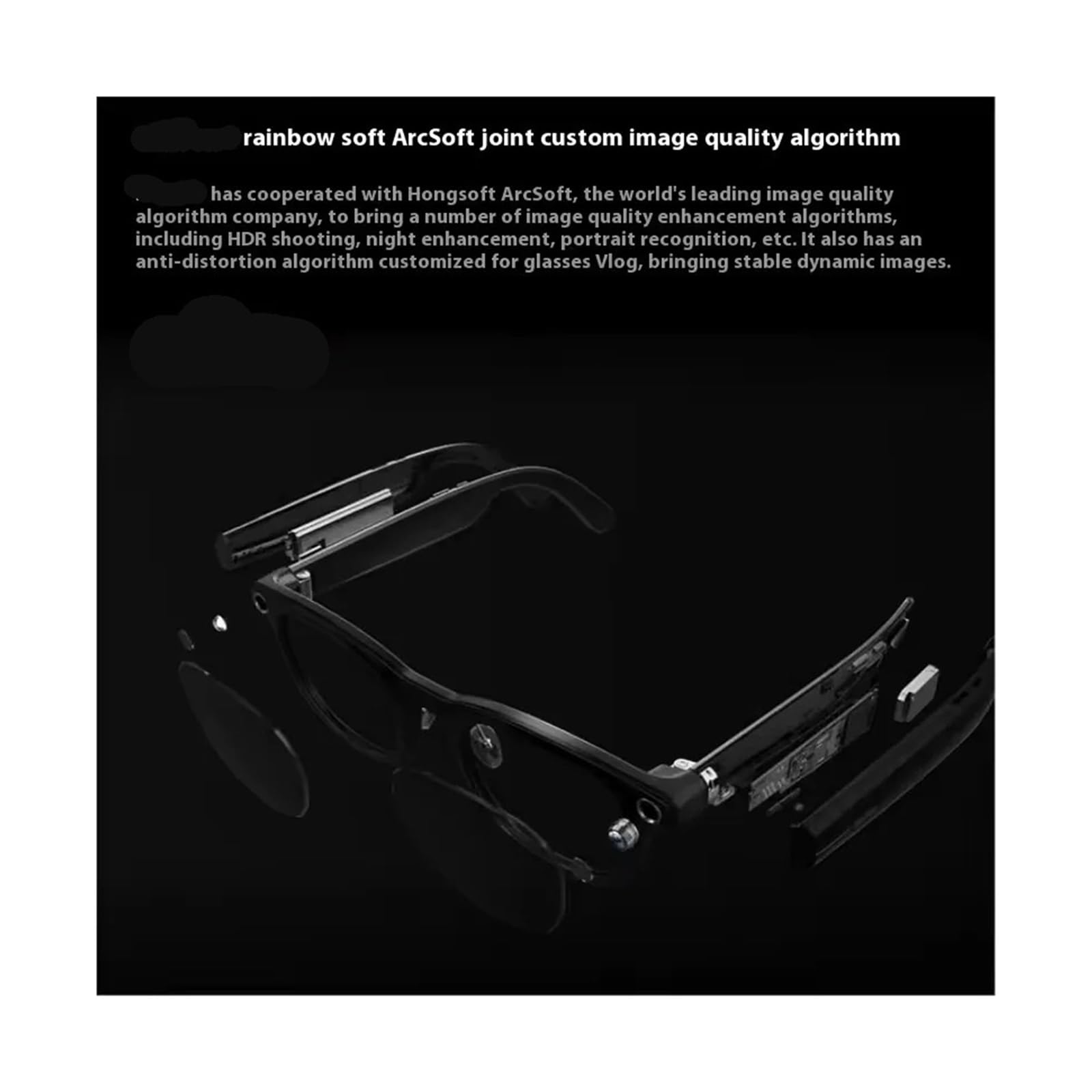 Gafas de Tiro V3 AI inalámbricas Inteligentes compatibles con Auriculares Bluetooth(Feather Black)