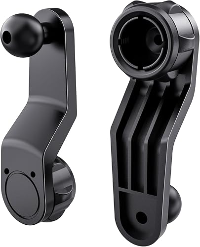 DIAMOOKY Brazo de extensión de montaje en bola, extensión de soporte de varilla de soporte para teléfono, adaptador de poste de extensión de