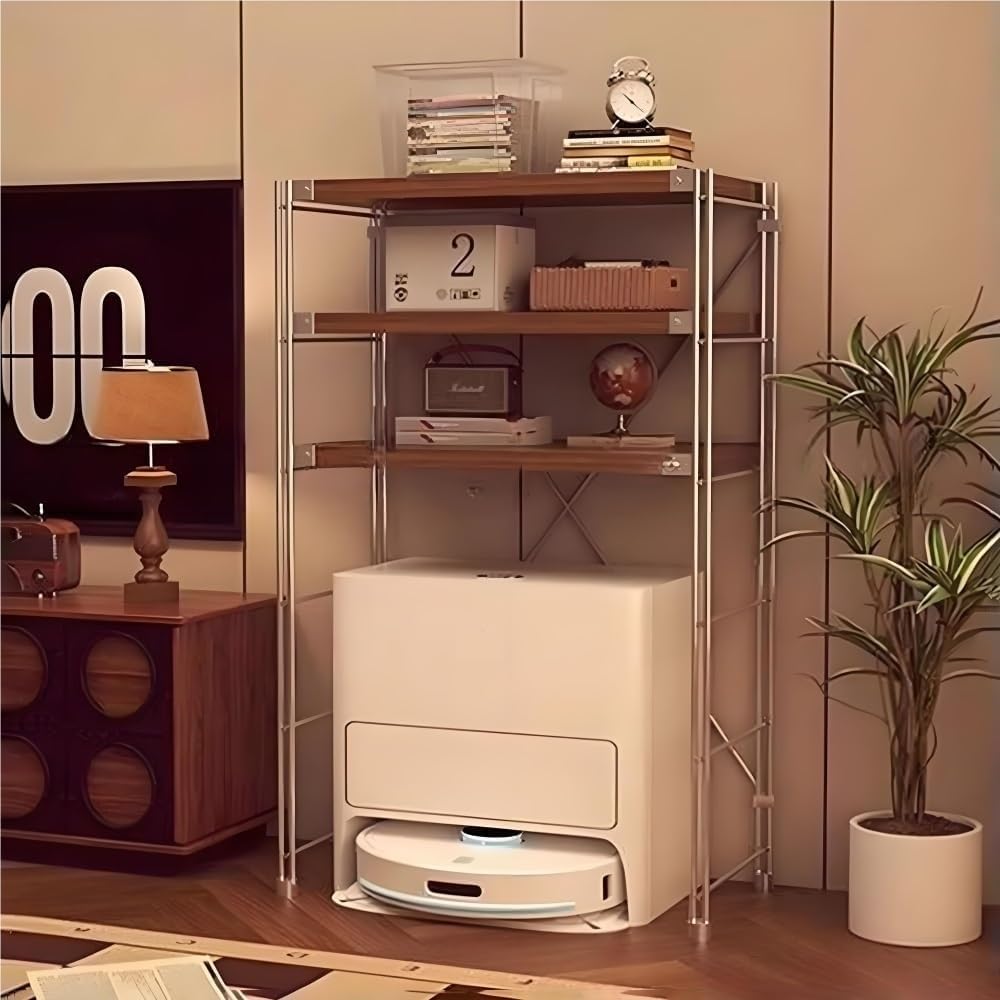 Simple Robot Vacuum Cabinet Multifunctional Utility Storage Organizer Space-Saving Shelving Unit for Home Kitchen Office All Occasion(3 Tier 50cm)