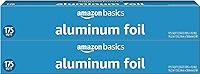 Amazon Basics Aluminum Foil 175 Sq Ft Rolls, Pack of 2 (350 Sq Ft Total) - Ideal for Cooking, Roasting, Wrapping & Easy Cleanup, Kosher Certified