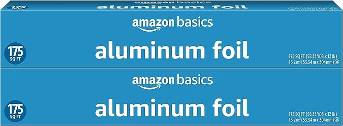 Amazon Basics Aluminum Foil, 175 Sq Ft, Pack of 2
