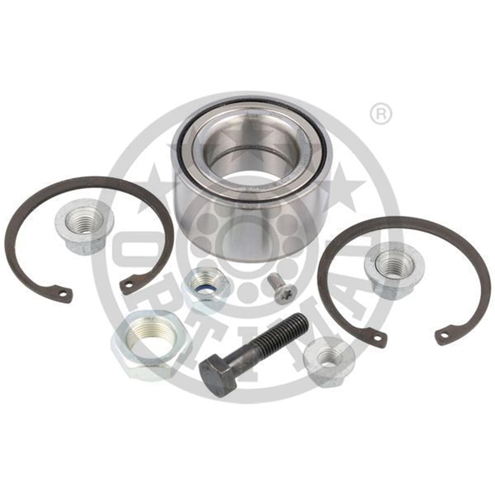 OPTIMAL Kit cuscinetto ruota 100022 Diametro interno: 40mm Diametro esterno: 72mm con anello sicurezza con bullone/vite con dado Compatibilità con VW GOLF III 1H1 GOLF II 19E, 1G1 Golf IV Cabrio 1E