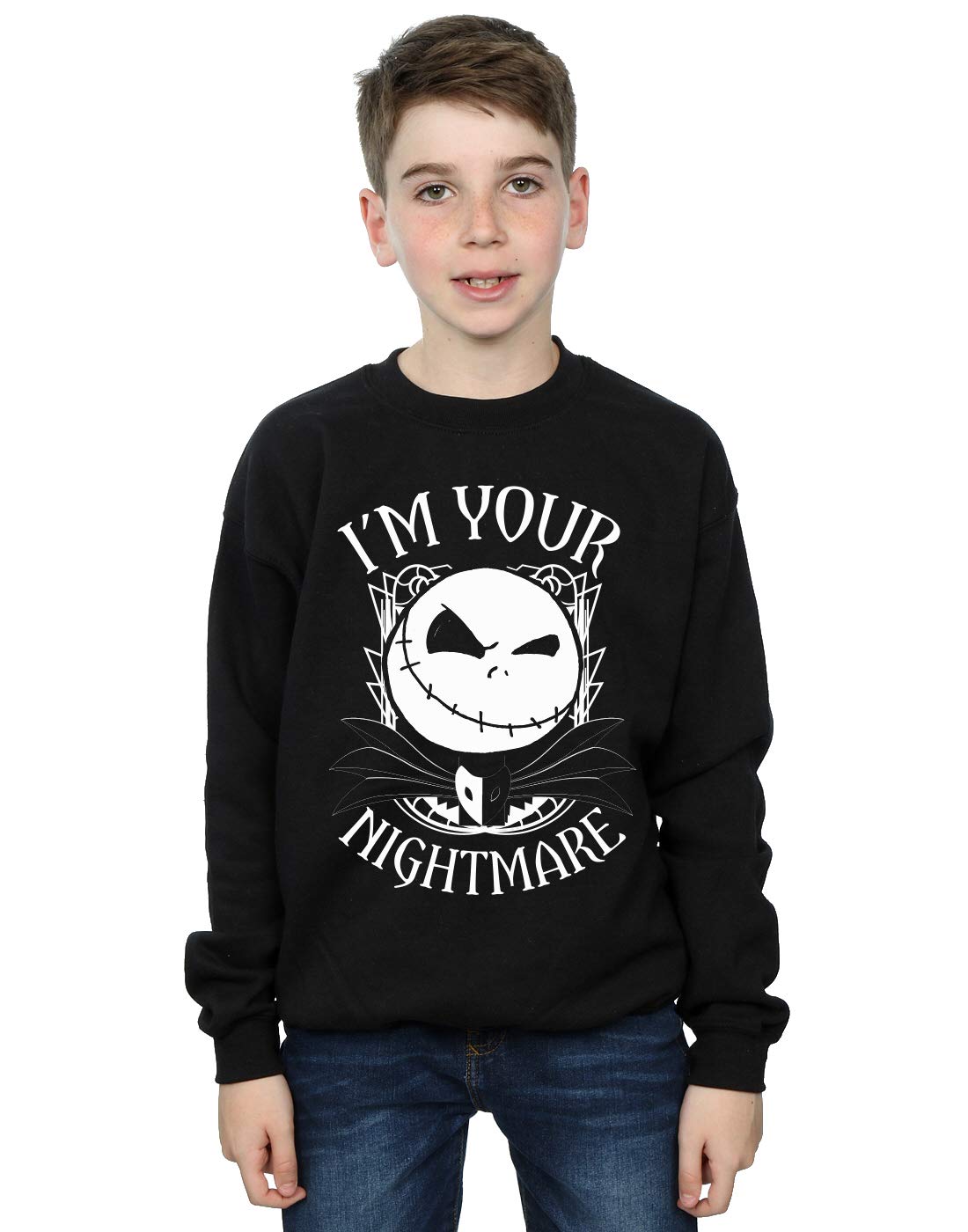 Absolute Cult Boys Black Disney Nightmare Before Christmas Nightmare Sweatshirt 9-11 Years