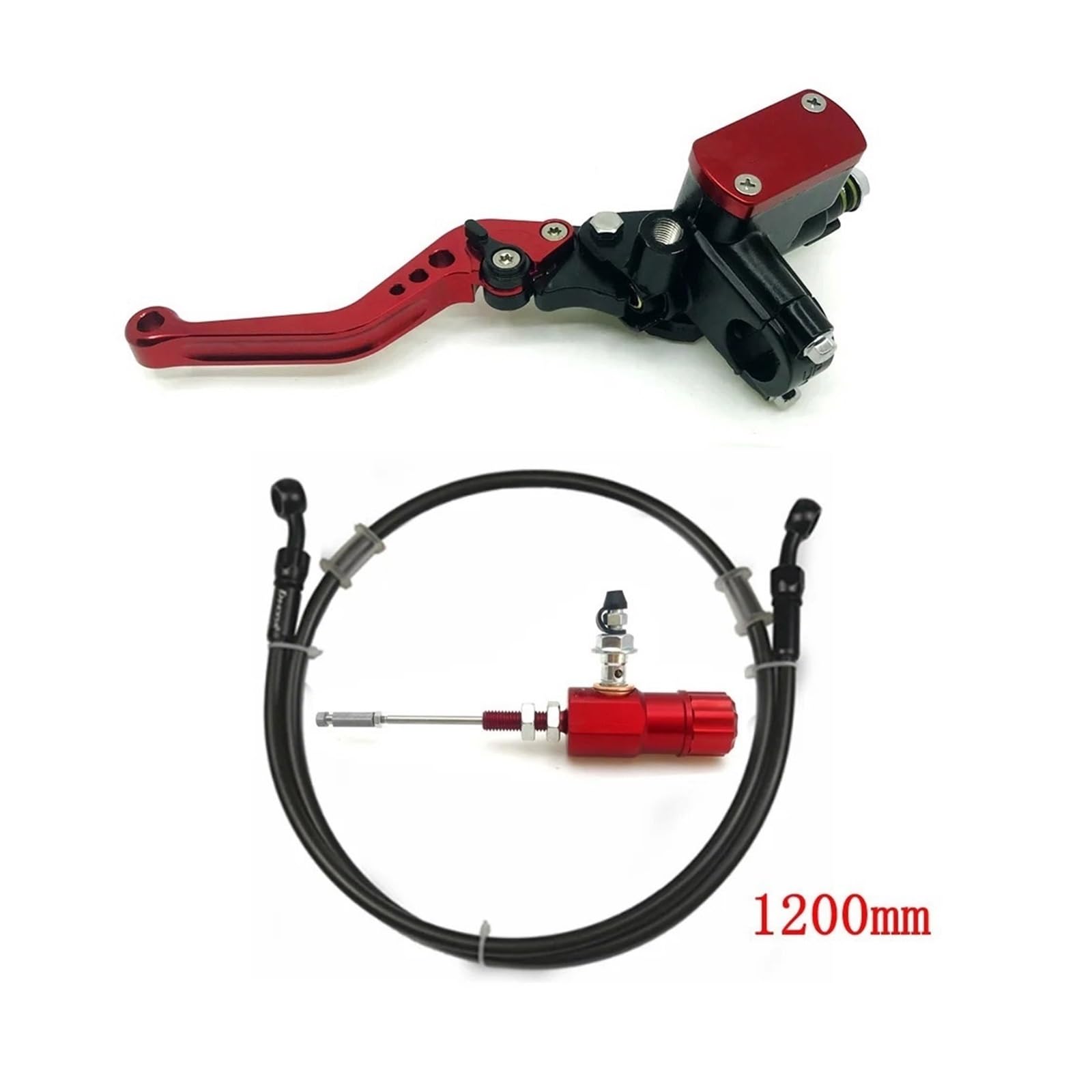 Kit Cilindro Principale pistone 14mm for Moto CNC da 7/8 "22mm Pompa Frizione idraulica con Leva Frizione Compatibile con(Black 1 Set)