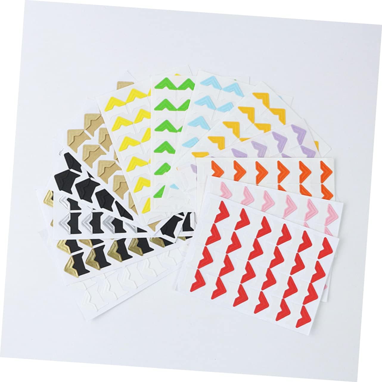 ULDIGI Easy Stick Photo Mounting Stickers 26 Sheets Paper Photo Corners for Scrapbooking Decor