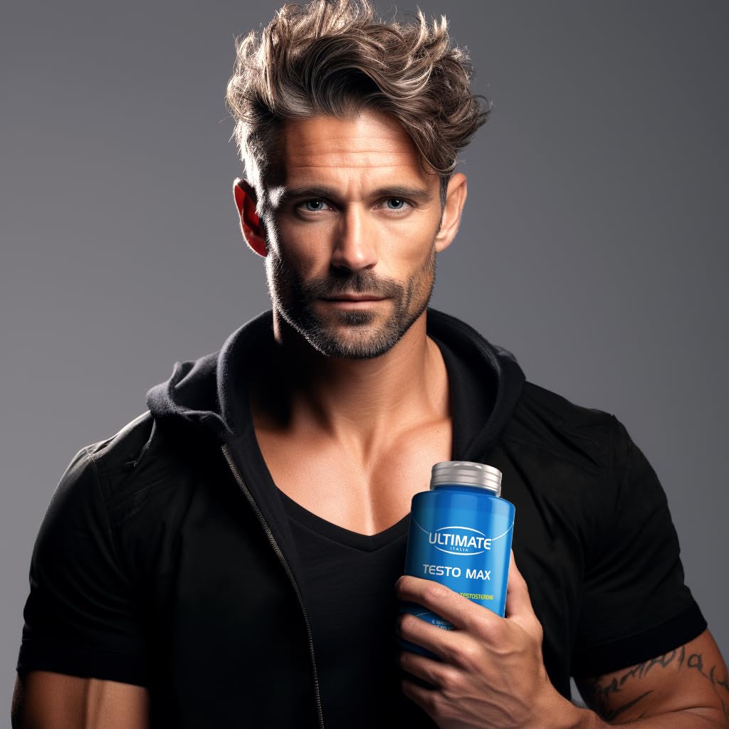 Testo Max - Integratore Per Forza, Potenza, Vigore – Stimola La Produzione Naturale Di Testosterone – Con Tribulus terrestris, Discorea, Fieno Greco, Zinco, Magnesio - 90 Capsule - Ultimate Italia
