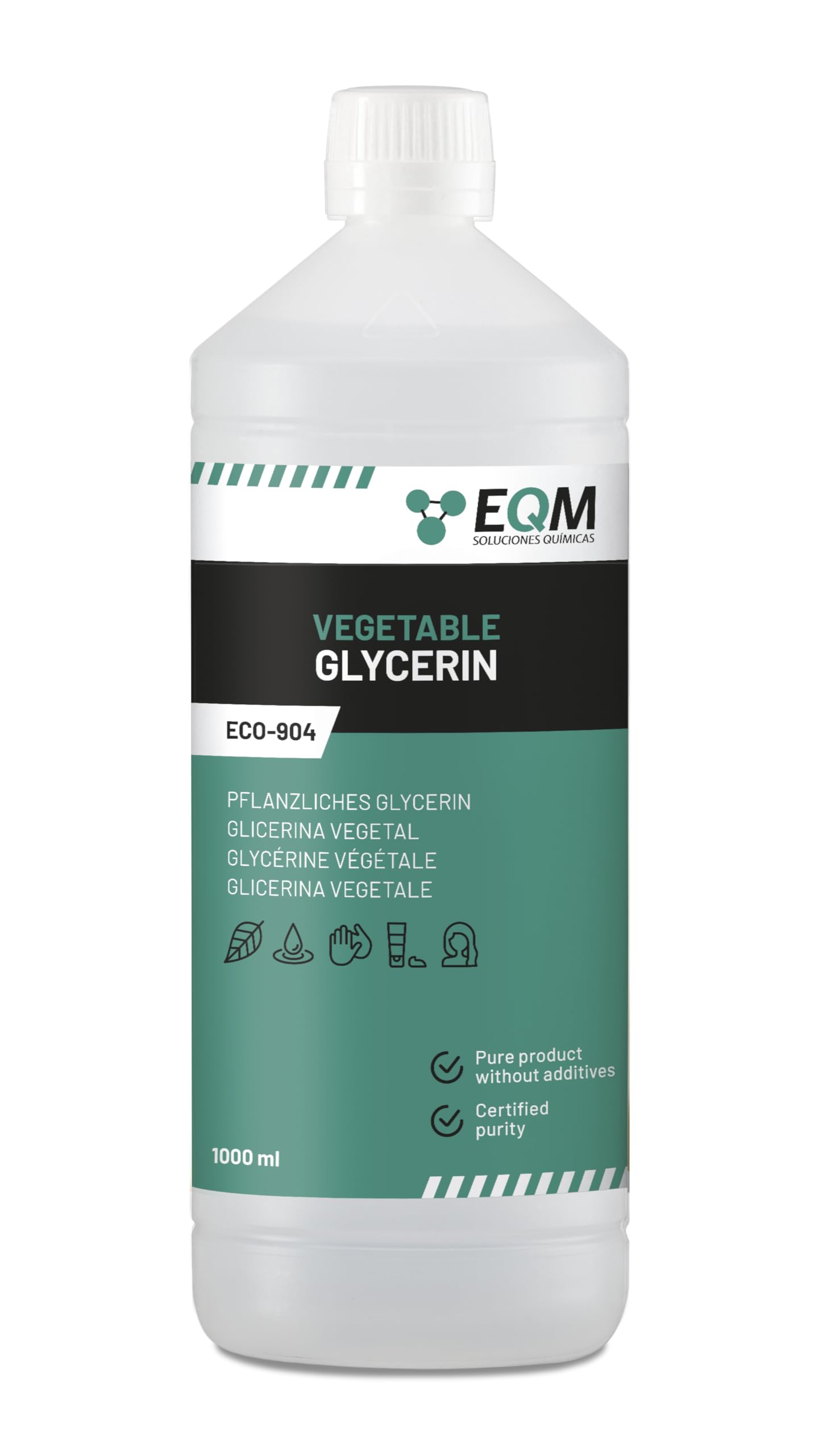 EQM - ECO-904 - Glycerin pflanzlich 1L - 99,5% Reinheit - Pharmaqualität