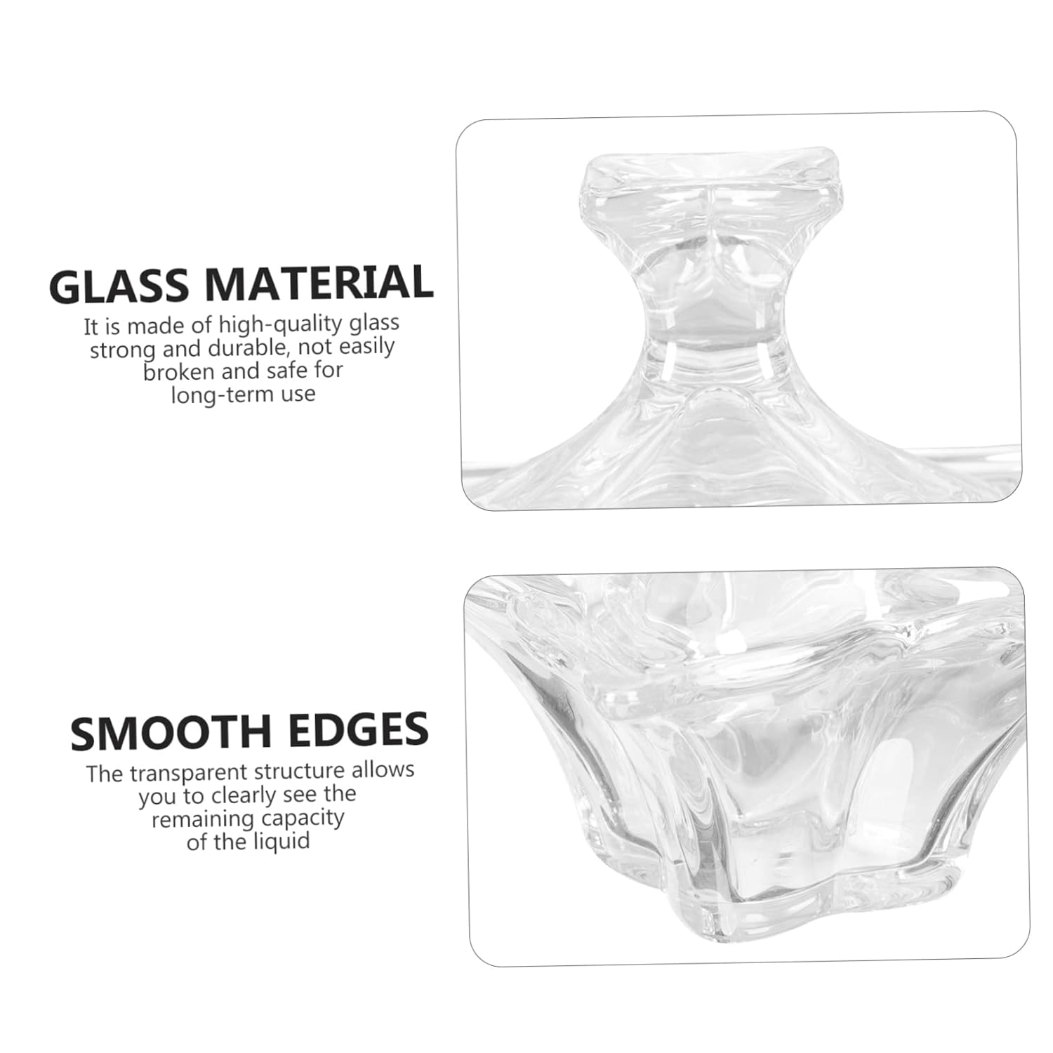 VICASKY Nail Art Cup Tool Crystal Cup for Manicure Glass Craft Refillable Design
