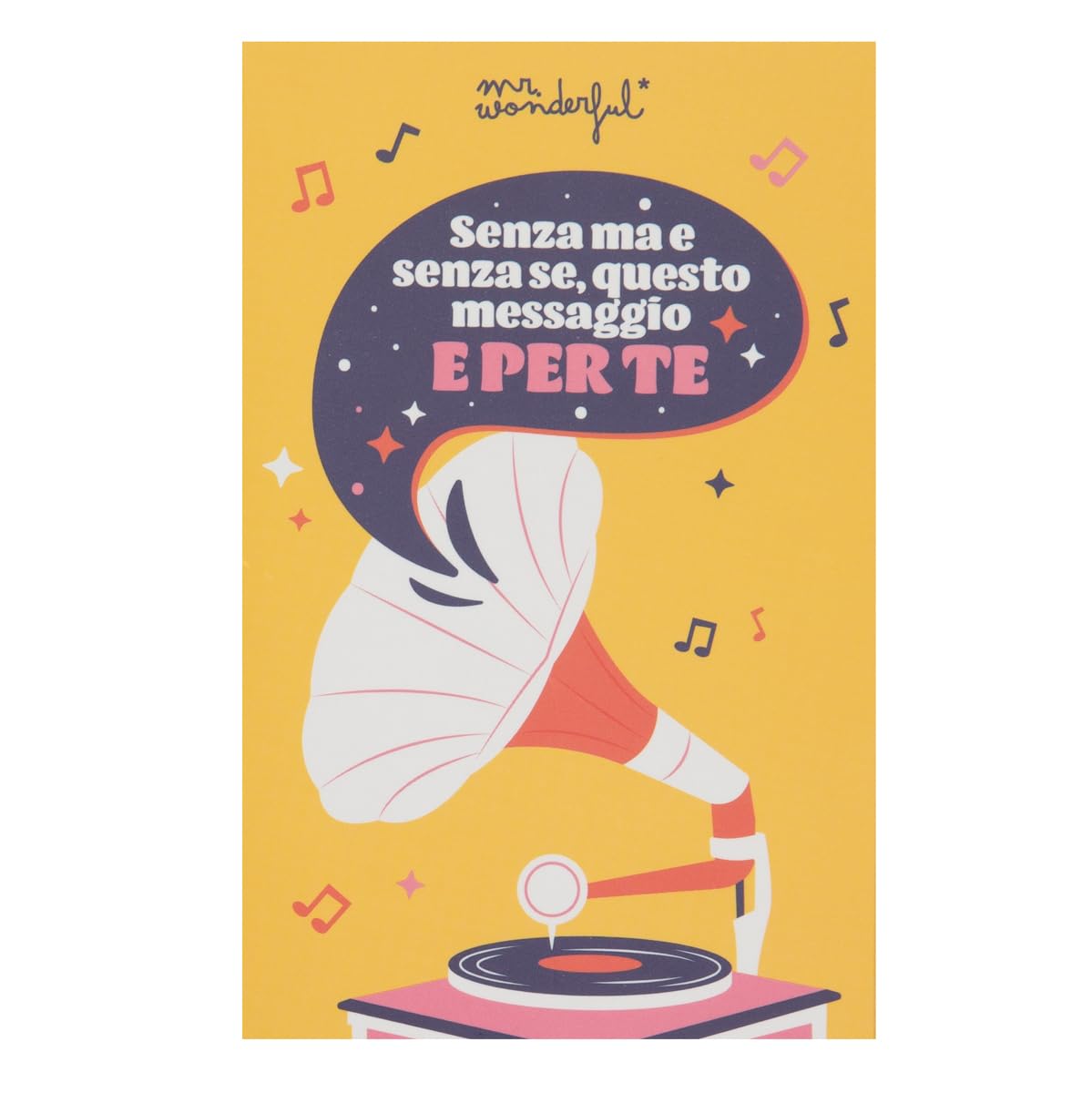 Mr. Wonderful - Card with Audio Message Recorder - No Buts and Ifs, this message is for you