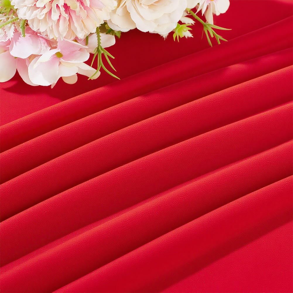 CREATCABIN Copertura per Arco Nuziale Rosso Copertura per Supporto Arco Nuziale Copertura per Fondale Spessa Regolabile Poliestere Elastico per Festa Natale Cerimonia Banchetto 180 x 80cm