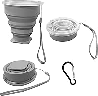 Vista 10 de Collapsible Cup - Silicone Foldable Cup-Expandable Folding Drinking Cup -Reusable Portable Mugs Cup For Travel, Camping, Hiking, Survival, Car