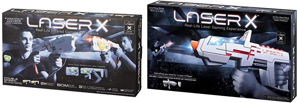 Laser X 88042 Morph Double Pack & 88031 Long Range Blaster Game