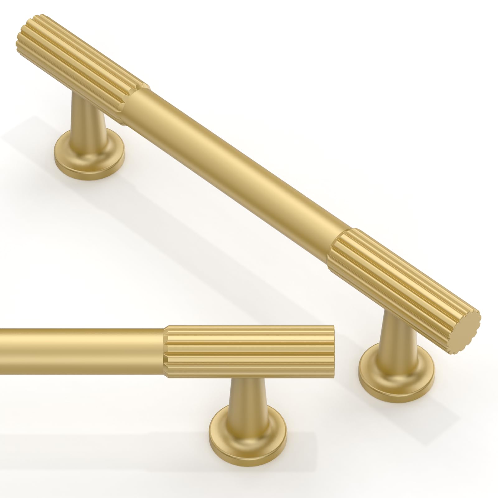 10 Pack Brushed Gold Cabinet Pulls 5 Inch(128mm) Kitchen Cabinet Handles Solid Zinc Alloy Cabinet Hardware Drawer Pulls — Amazon image 24
