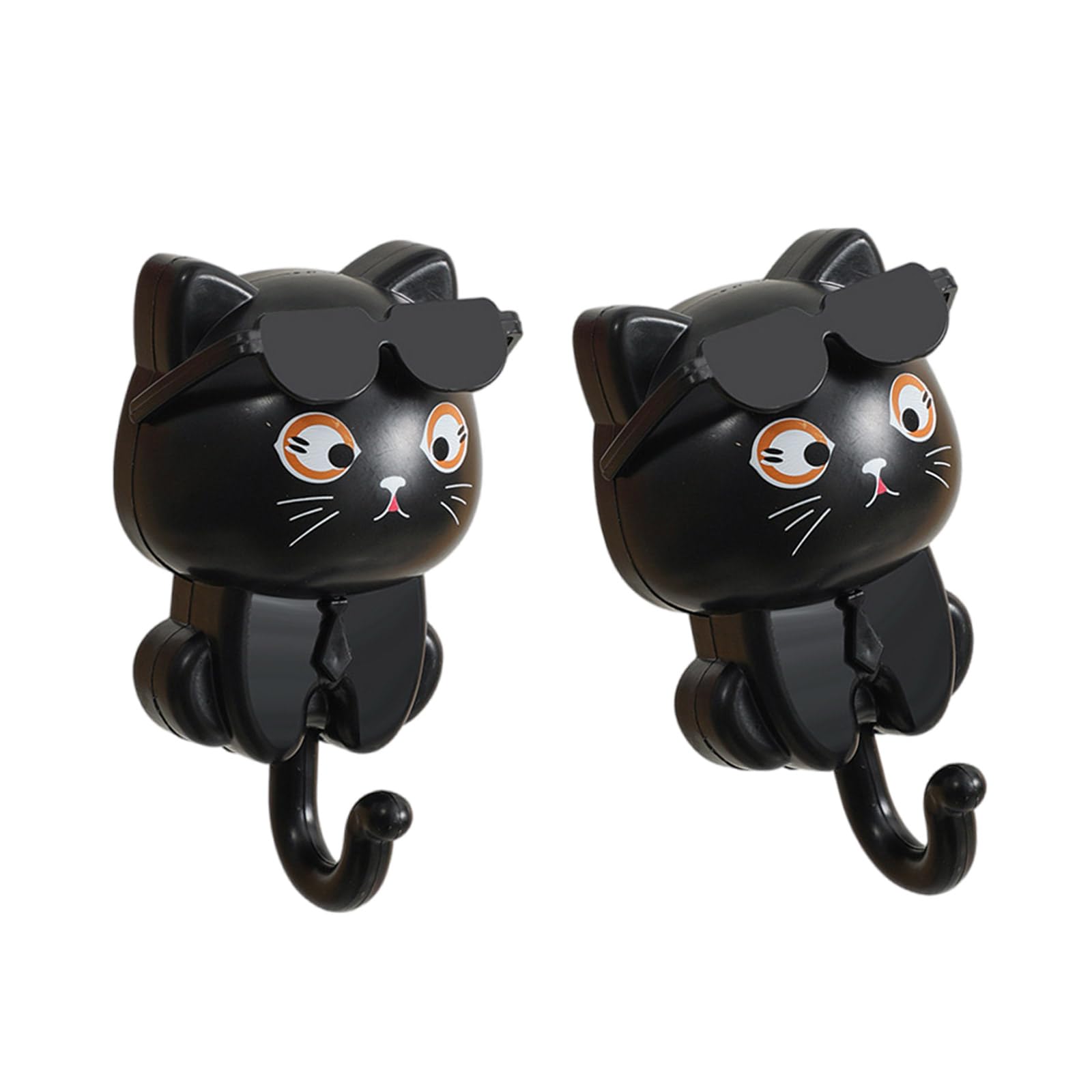 YROHGKPN Practical Lovely Cats Head Sturdy ABS Hook Set of 2 Pieces for Wall Hanging Decoration Home or Supplies Decorative Hook