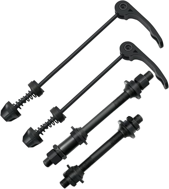 AiTuiTui 1 Pair MTB Quick Release Bicycle Hub, Road Mountain Bike Front & Rear Axle Hollow Shaft Set with Standard Spacing