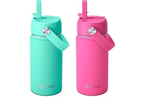 Fimibuke Kids Insulated Water Bottle - Leak Proof Stainless Steel Travel Tumbler for Toddlers
