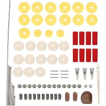 Flute Maintenance Kit, Metal Musical Instrument Full Repair Tool Set, Flute Cleaning Kit Including Roller, Sound Hole Pad, Screw, Block Glue, Pin Bolt Block Pads,83PCS