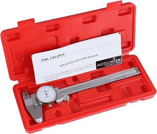 Accusize Industrial Tools Precision Dial Caliper 0-6 Inch 0.001" Resolution Stainless Steel Shockproof P920-S216