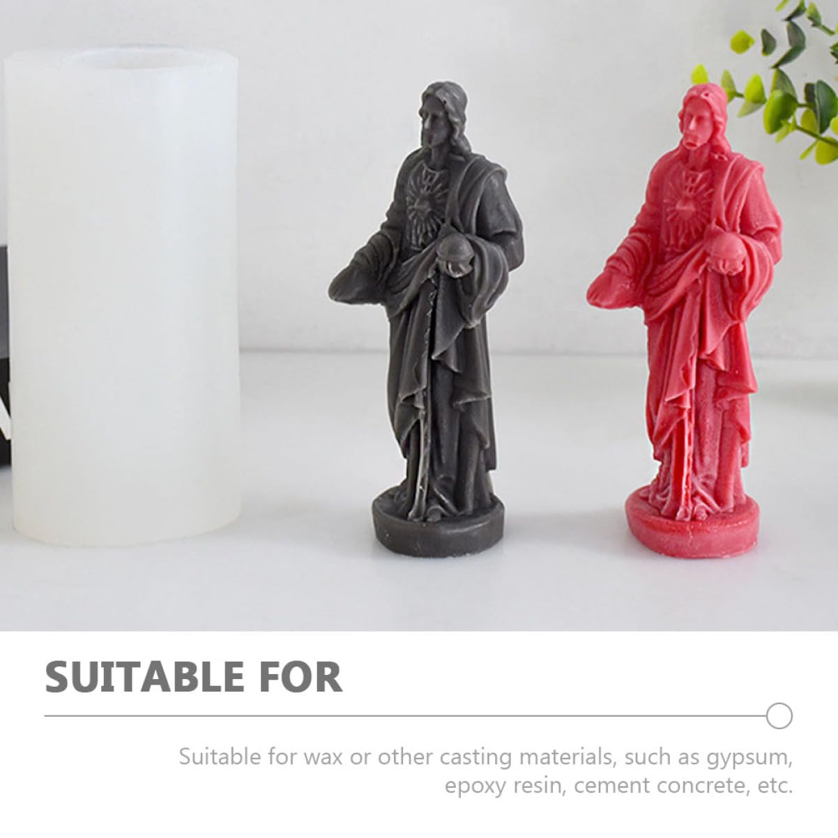 Jesus Silicone Mold Per Creazione Di Candele e Saponi Stampo Silicone Flessibile Per Statue Diy Per Uso Ripetuto e Altri Materiali