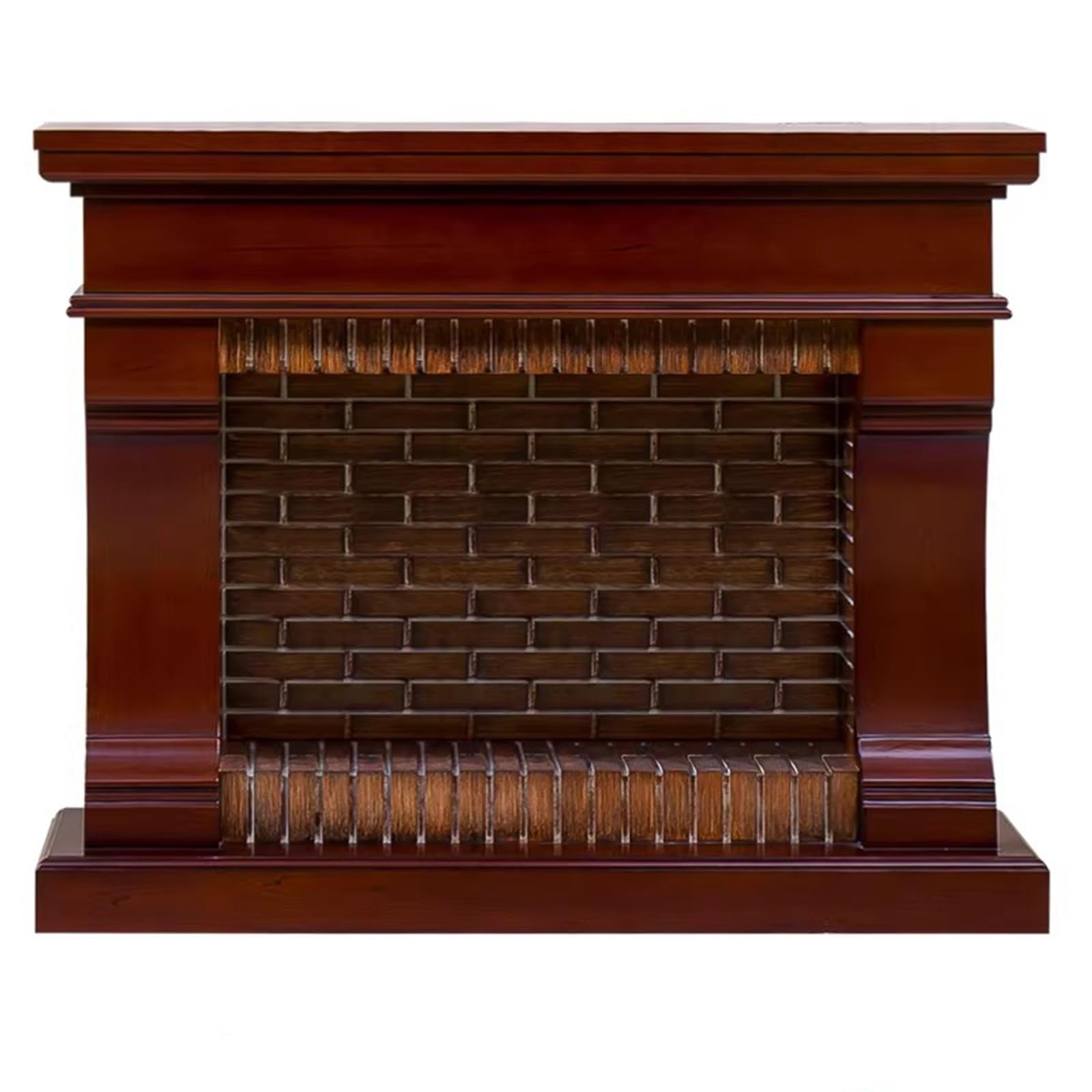 Mantels Surrounds Solid Oak Fireplace Mantel Carved Decorative Surround Classic Traditional Decorated Frame(Natural)