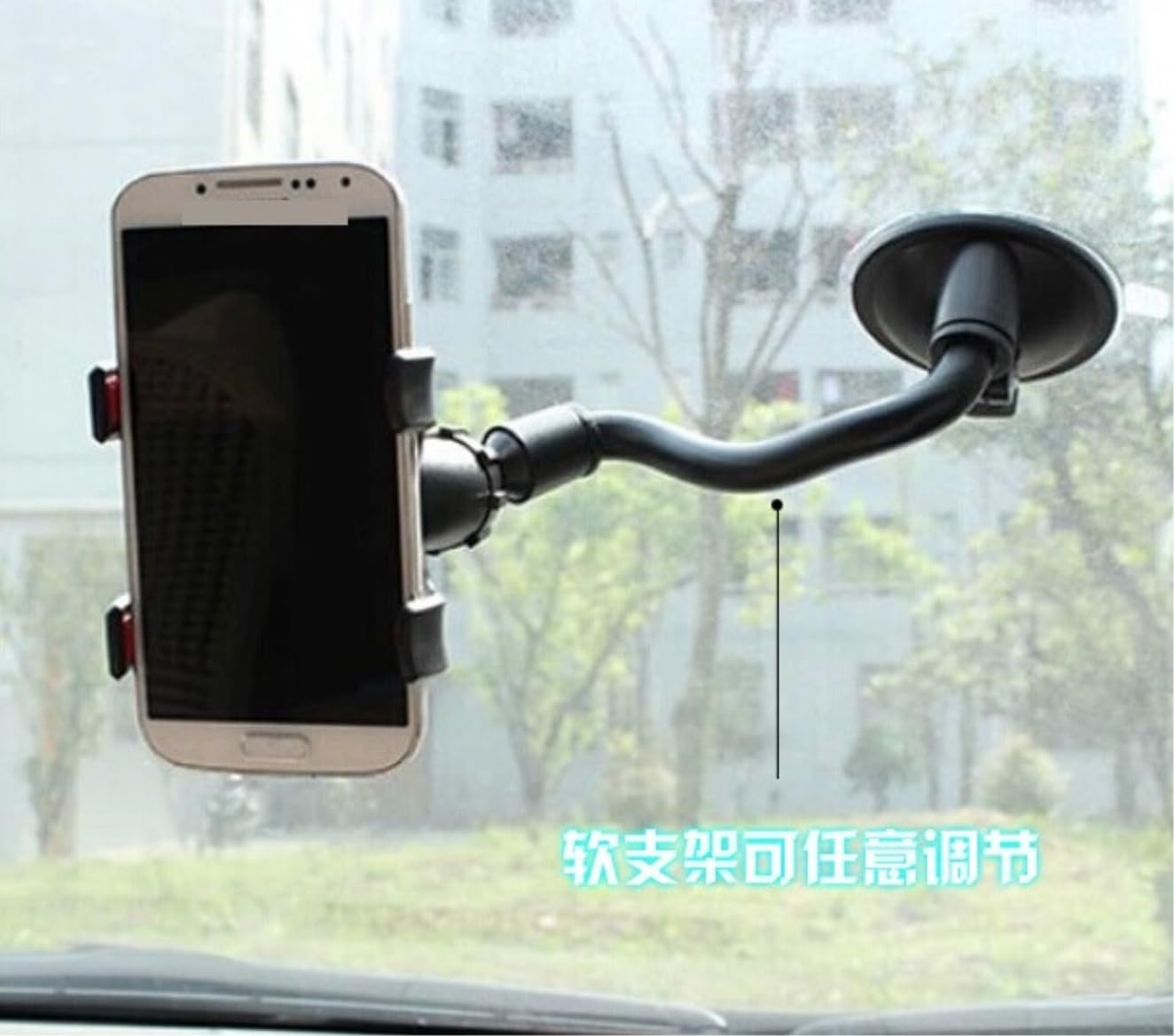 Robusto Soporte Movil Coche Soporte Universal para Parabrisas De Teléfono Celular Pequeño para Automóvil GPS Rotación 360 ​​​​Grados Silicona Ventosa Plegable Duradero