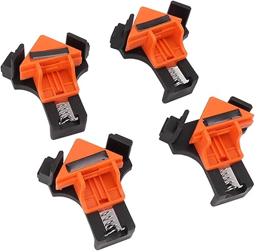 Miniatura 7 de Clip de ángulo recto para carpintería, abrazadera de esquina de 90 grados con carga de resorte para instalación de perforación de carpintería,