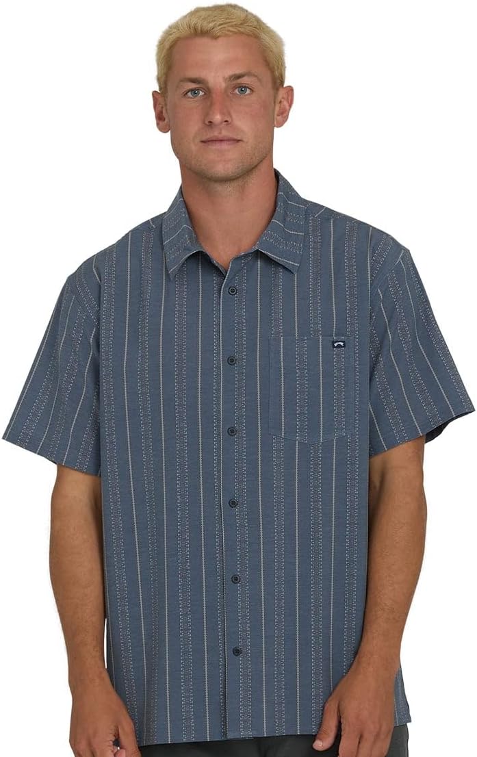 Billabong A/Div Surftrek Transit Men's Short Sleeve Button Down Shirt - True Navy