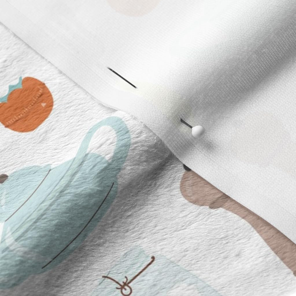 Spoonflower Fabric - Vintage Kitchen Cooking Baking Retro Mid Century Printed on Minky Fabric by The Yard - Sewing Baby Blankets Quilt Backing Plush