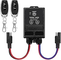 Vista 1 de Interruptor de control remoto inalámbrico de 12 voltios con conector SAE, interruptor remoto inalámbrico impermeable de largo alcance de 328 pies