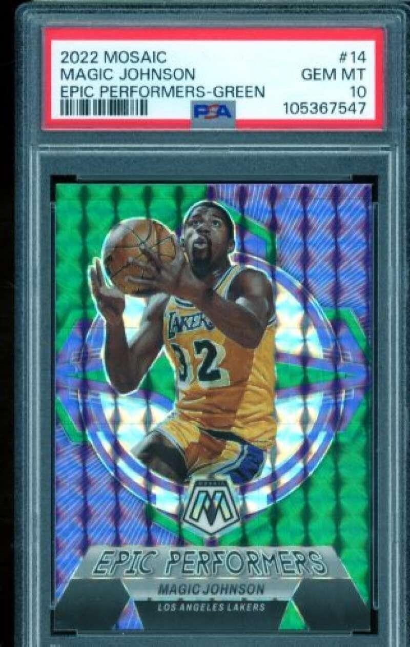 Magic Johnson Card 2022-23 Mosaic Epic Performers #14 PSA 10 - Unsigned Basketball Cards