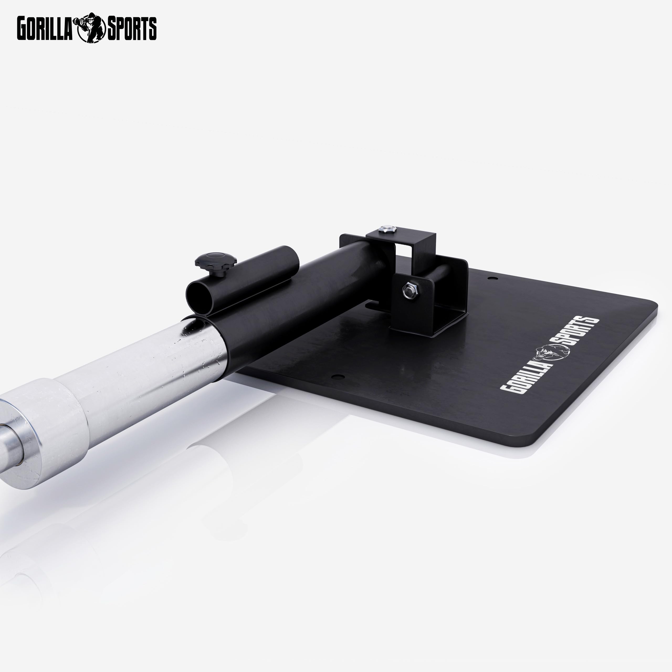 GORILLA SPORTS® T Bar Row Piattaforma - per Barre da 30mm / 50mm, Girevole a 360°, Acciaio, Nero - Barra a T, Landmine, Supporto per Bilanciere, Esercizi alla Schiena, Sollevamento, Fitness, Palestra