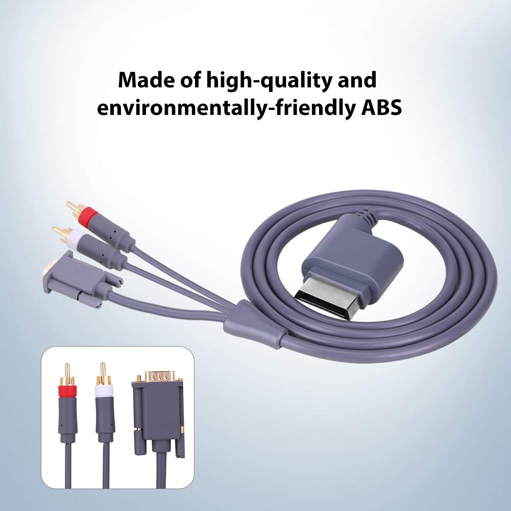 minifinker AV Connector Audio Video Cable, AV RCA Converter Cable AV Cable Premium ABS for Xbox for Repair for X360
