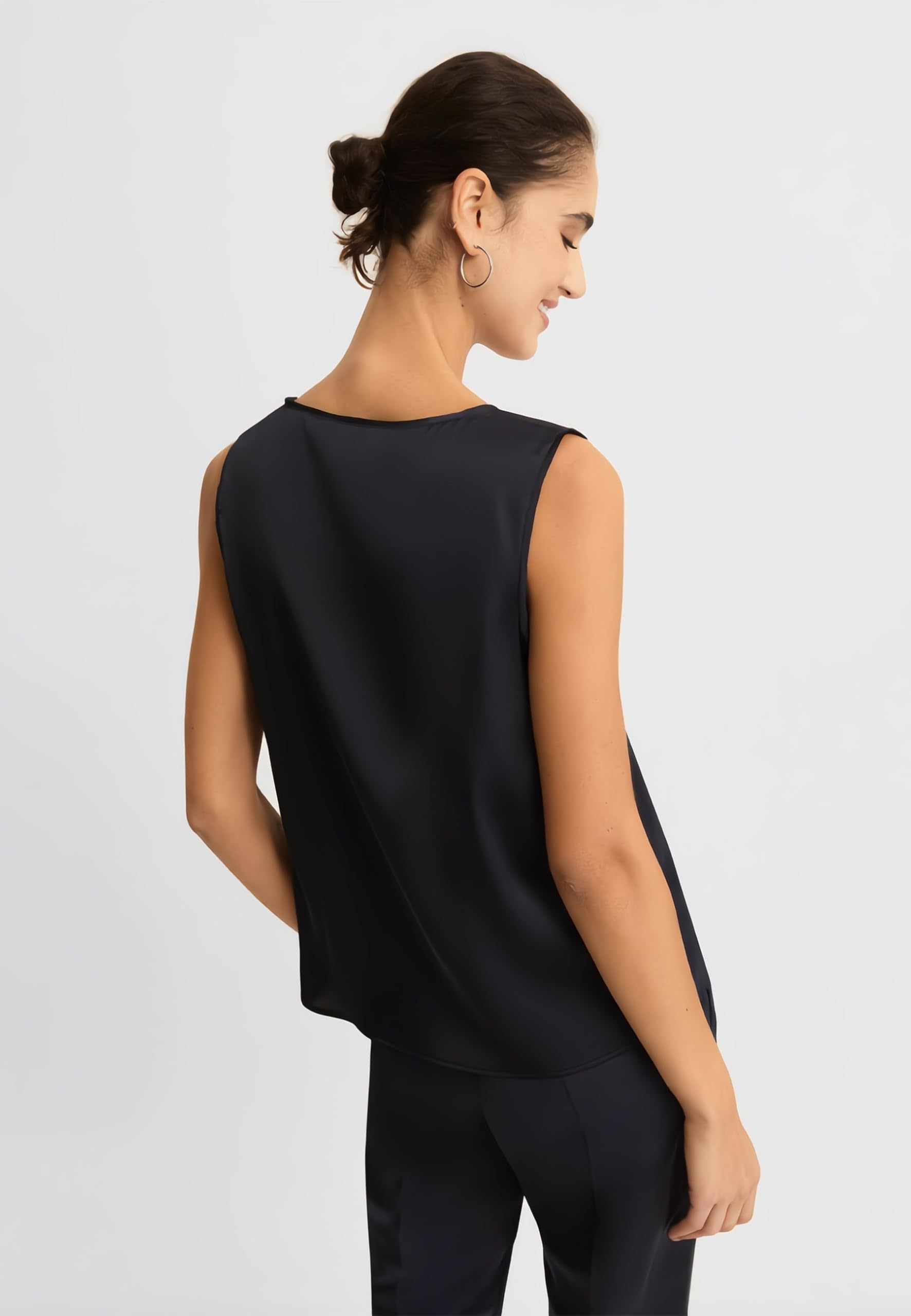 EMME MARELLA Top Donna Giromanica Raso Leggero Cottage