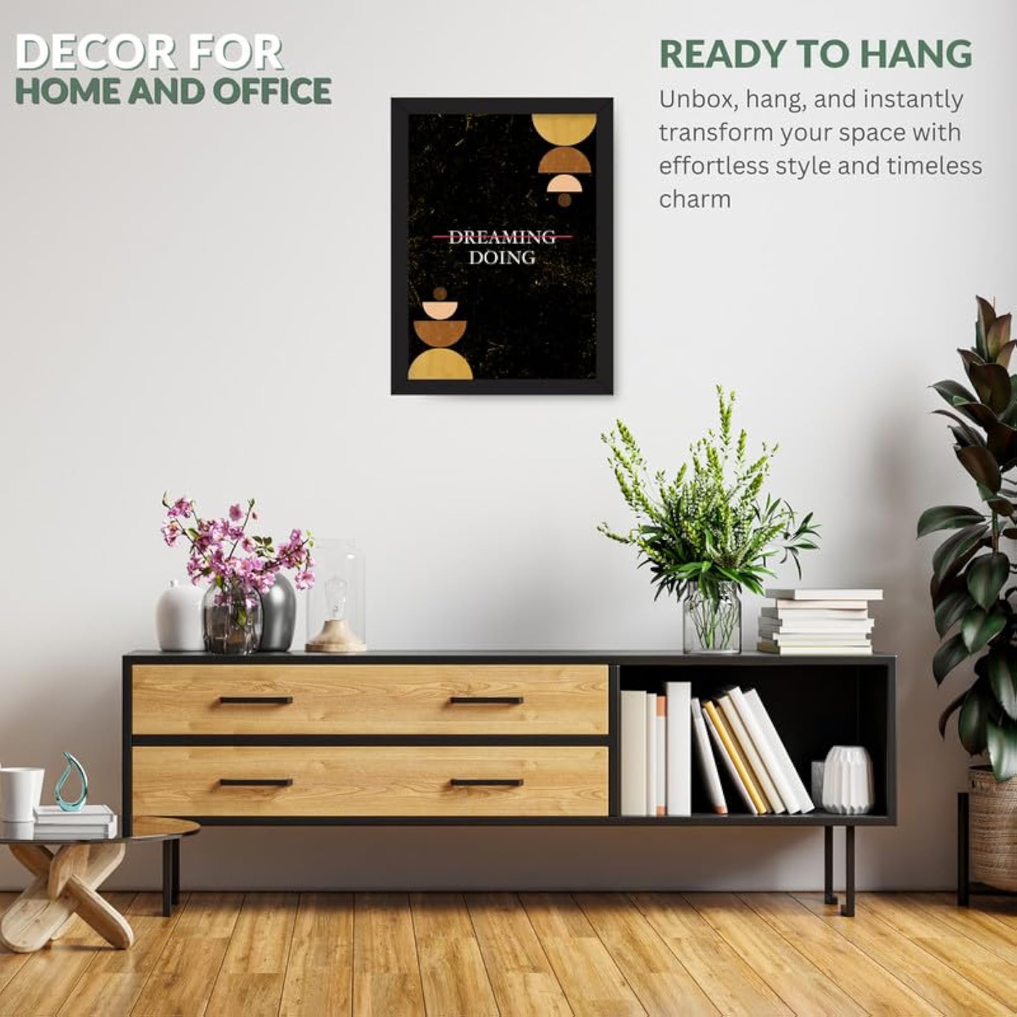 Wooden A4 Motivation Wall Art Frame