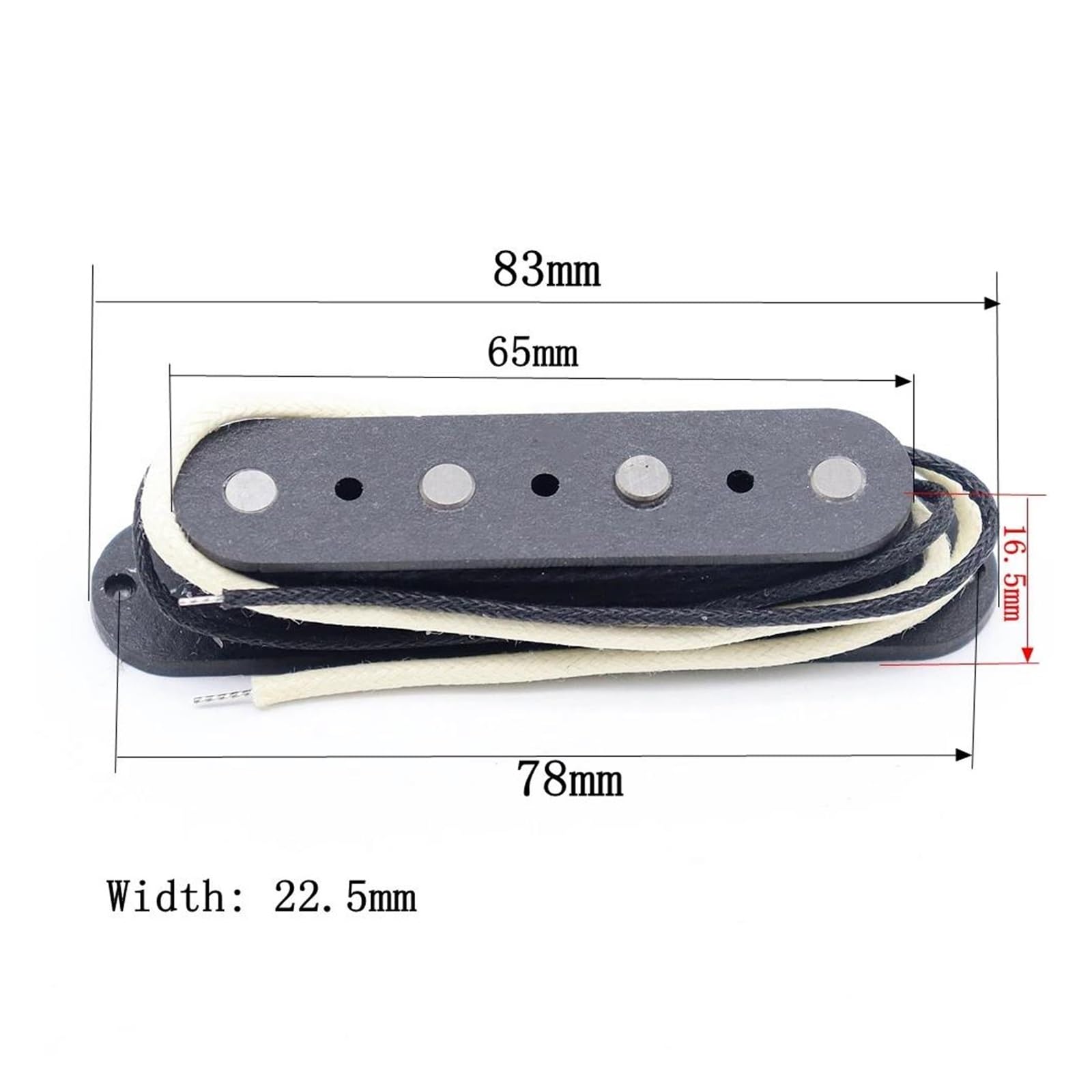 4-strunowa Szpulka Magnetyczna Z Przetwornikiem Gitarowym Do Gitary Elektrycznej, Czarna Przetwornik Części Gitary Elektrycznej