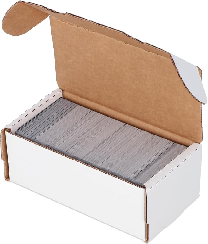 BCW Caja de almacenamiento de tarjetas coleccionables de 400 unidades | Caja de almacenamiento de tarjetas de béisbol para tarjetas zapatillas | Organizador de cartón para fútbol, baloncesto y más - 1 paquete