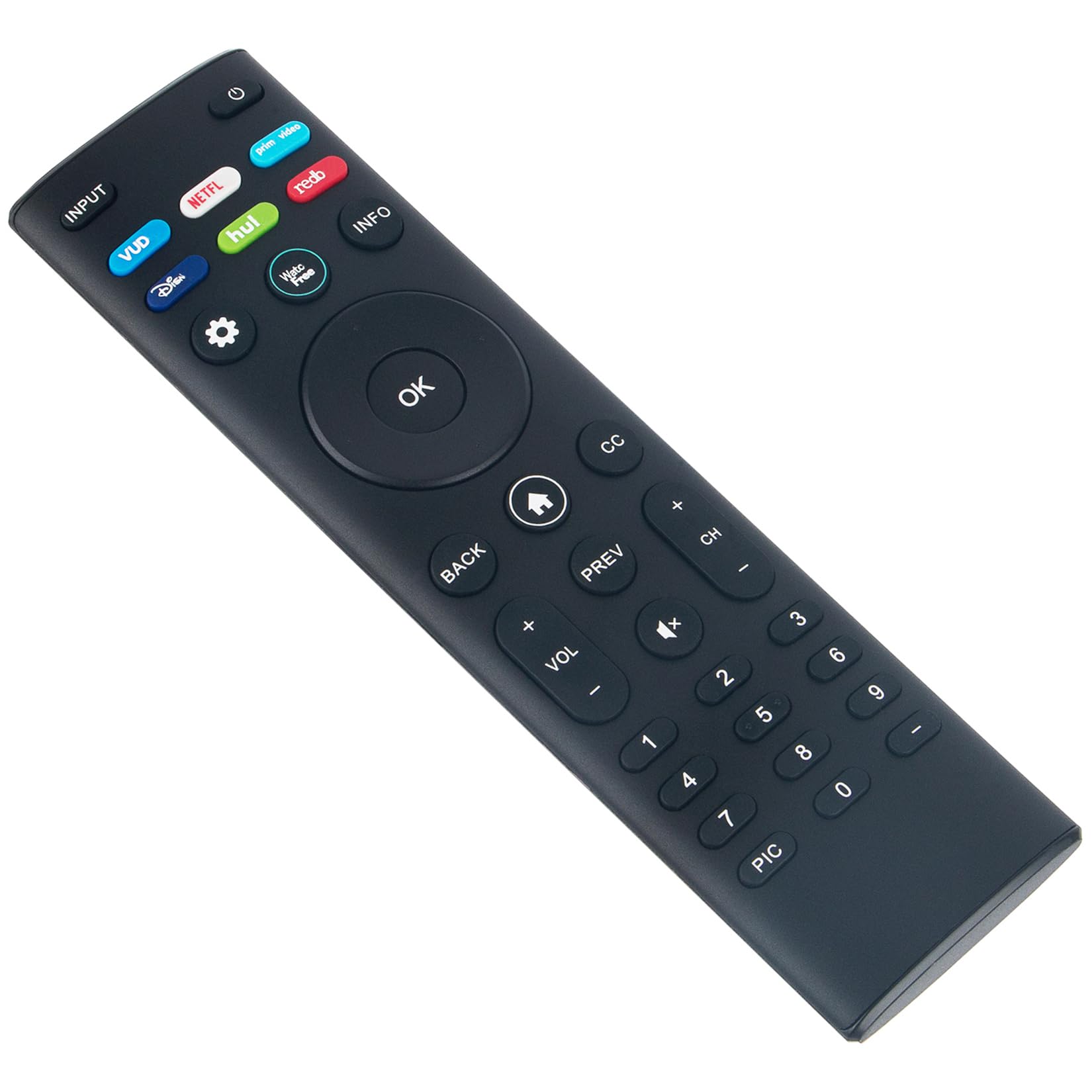 XRT140L Mando a distancia de repuesto aplicable para Vizio Smart TV D24h-J09 D24f-J09 D32h-J09 D32f-J04 D40f-J09 D43f-J04 D24f4-J01 D32f4-J01 OLED55-H1 OLED6 5-H1 P65QX-H1 P75QX-H1 P85QX-H1