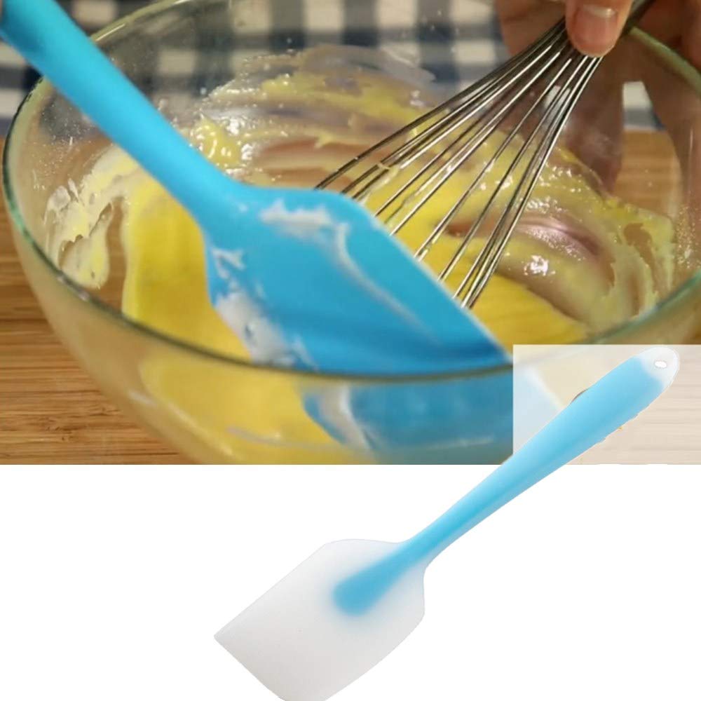 Doosu Set van 3 siliconen spatels, 315 graden Celsius, hittebestendige, flexibele deegschraper, voedselveilig, naadloos keukengerei met antiaanbaklaag, keukengerei voor koken, bakken, mengen, roeren