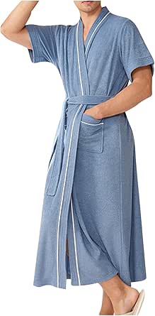 Unisex Bath Robe, Long Robes for Women & Men, Comfy Soft Cotton ...