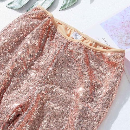 Legging slim brillant à paillettes thermique et push up beige - 7