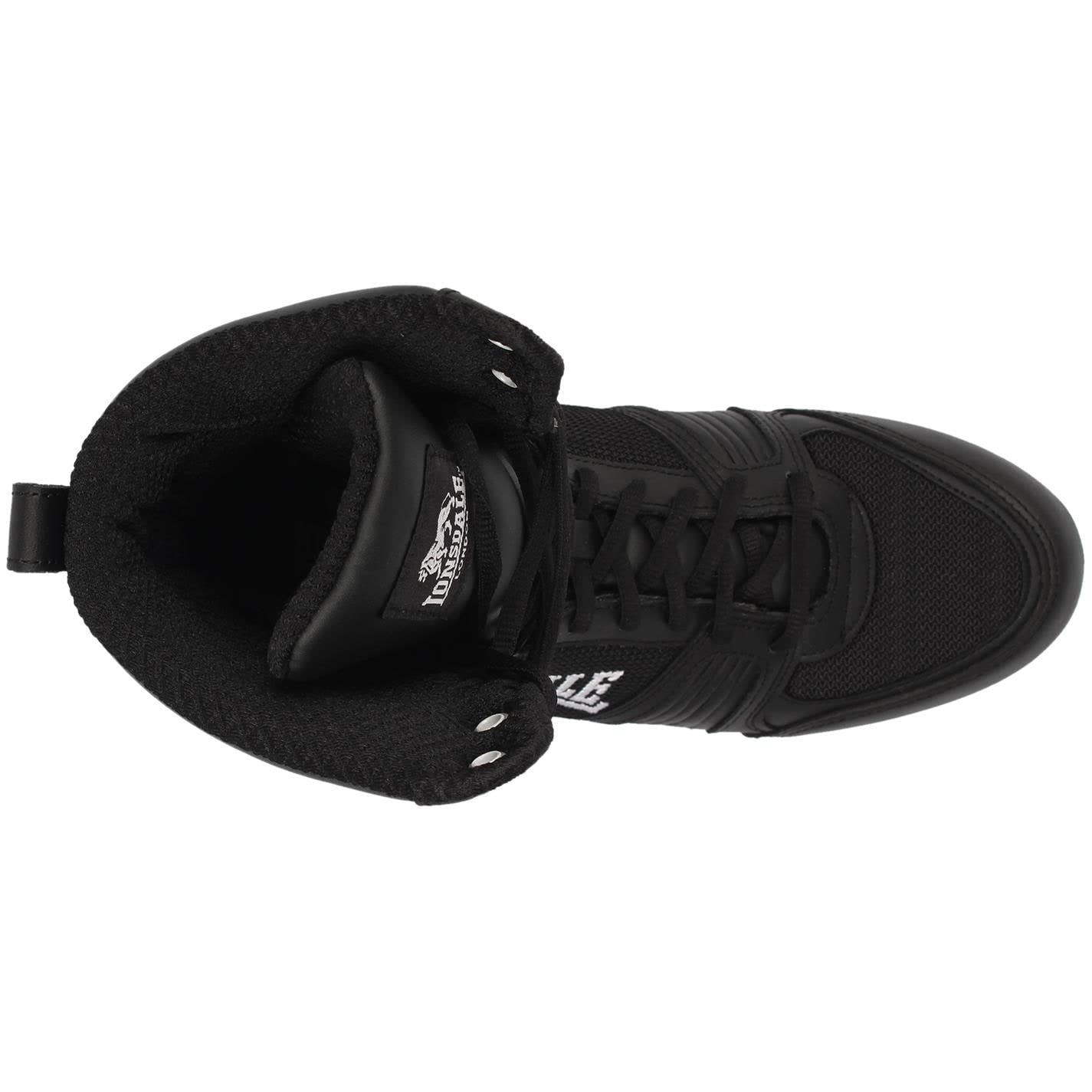 Lonsdale damskie Contender damskie buty bokserskie średni krój sznurowane buty sportowe czarne/białe UK 5